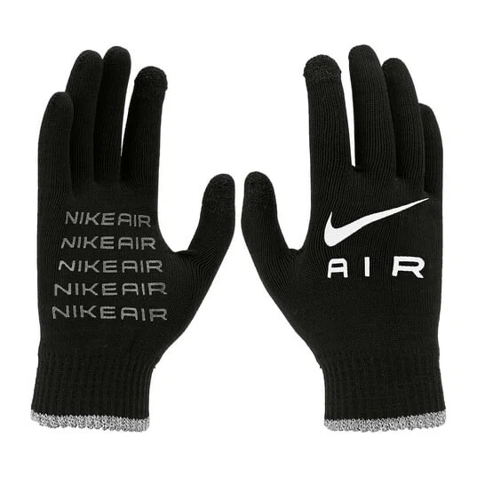 NIKE AIR TRAINING KNIT GLOVES Men's Black/White Gloves Size Small/Medium