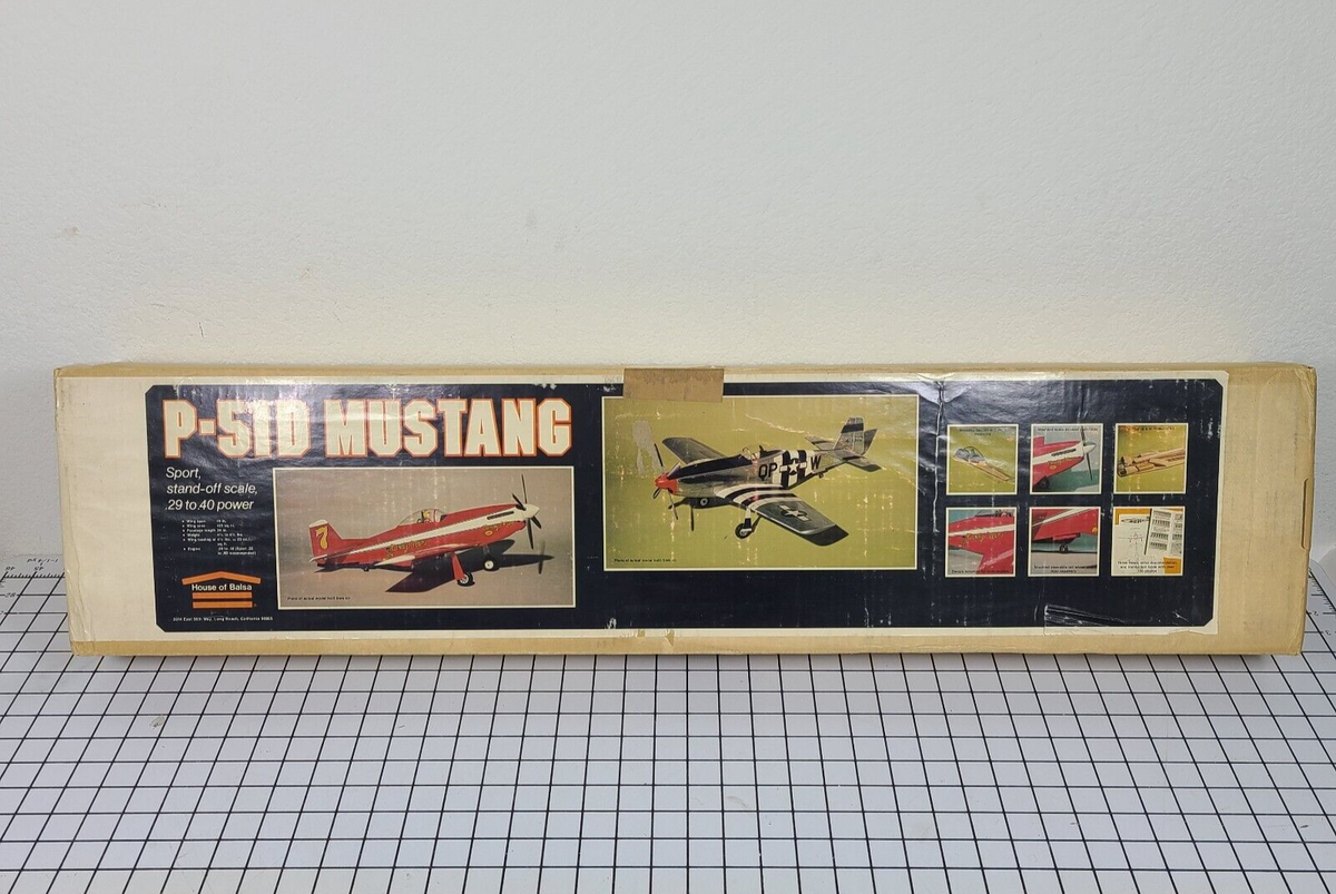 BOX!! House of Balsa P51-D Mustang *This Is A EMPTY BOX- BOX ONLY