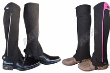  Leather Amara Half Chaps Black All sizes Adults children 