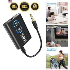 Bluetooth Transmitter Receiver 5.3 Dual Link AptX Low Latency HD Audio