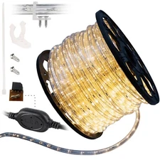 10' 20' 25' 50' 100' 150ft Outdoor LED Rope Light Water-Resistant Extend to 300'