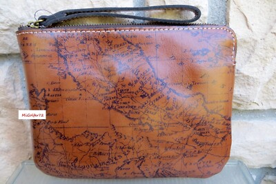 Patricia Nash NWT CASSINI WRISTLET  Leather  Riot Rust - Map MSRP $79