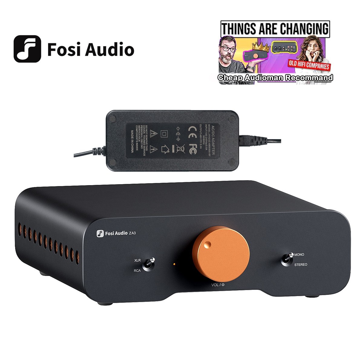 Fosi Audio ZA3 Balanced Stereo Amplifier Home Audio Component Mono