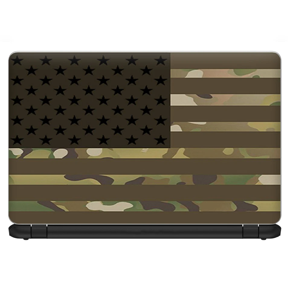 Универсальный чехол для ноутбука 13 дюймов - камуфляж с американским флагом США пустыня - Изображение 2 из 4