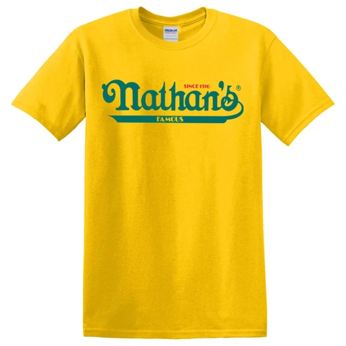 Nathan's Famous Hot Dog Men's Yellow Size S - 3XL