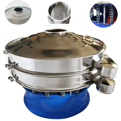 220V 47.2'' One Layer Vibrating Screen Machine Round Sifter 20 80 100 Mesh Sieve