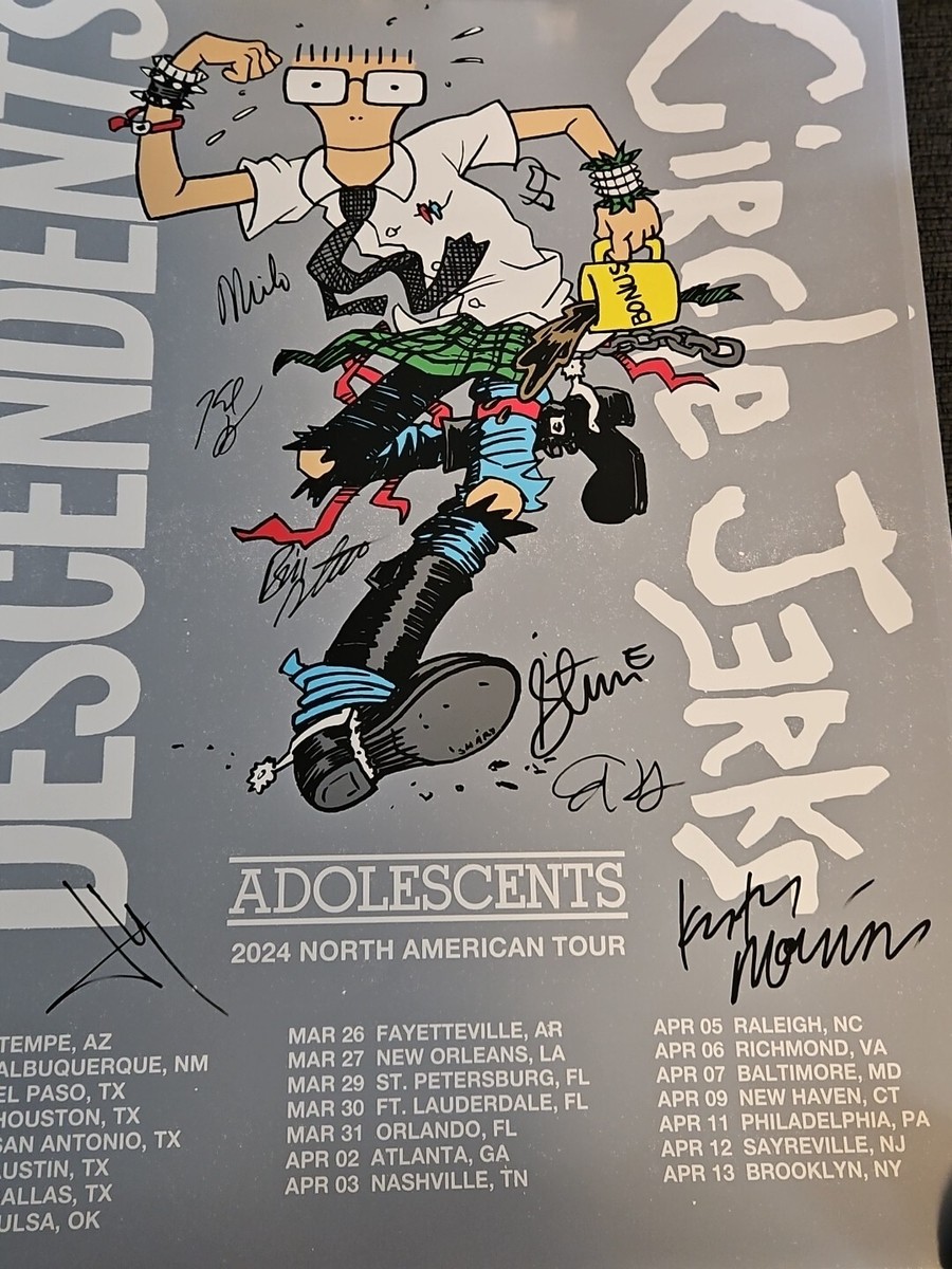 Descendents Circle Jerks 18x24 Signed Limited Edition Poster Milo