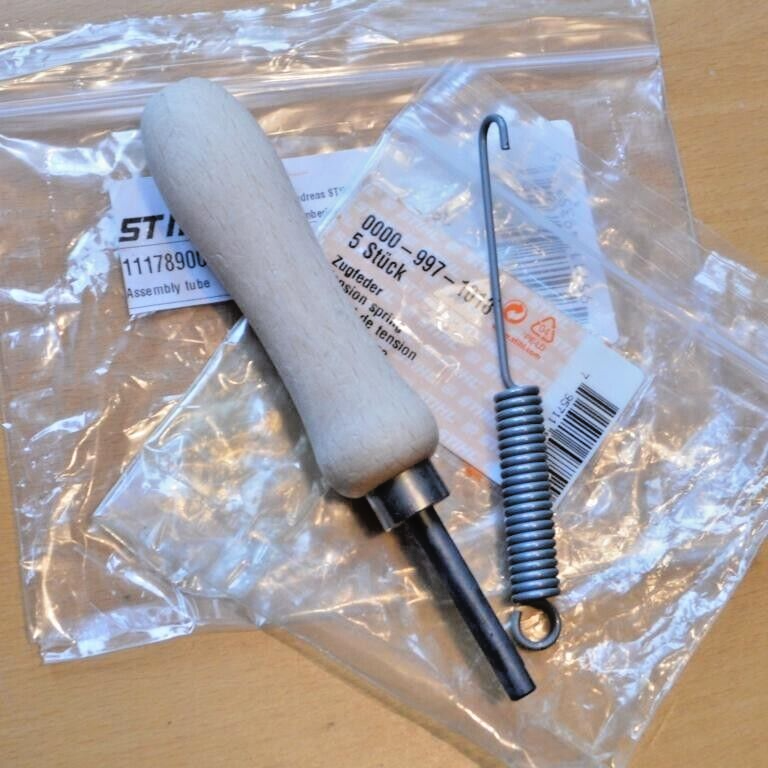 Genuine Stihl MS200T Chain Brake Tension Spring & Assembly Tube 0000 997 1018