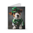 Spiral Notebook Ruled Line Jack Russell Terrier St. Patrick Irish Design 5, Gift