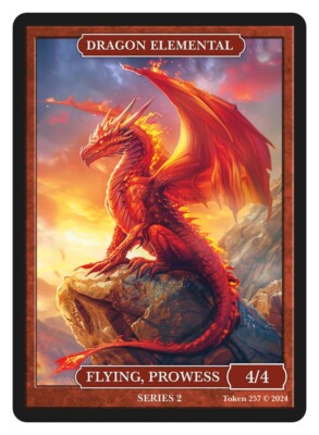 Dragon Elemental Token  Givememana Tokens Series 2 Magic the Gathering MTG