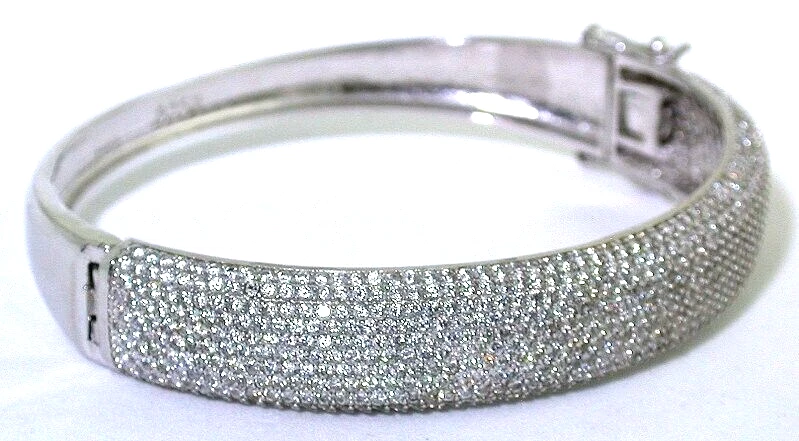 JUEGO PAVÉ CIRCONIO REDONDO 11 FILAS BISAGRAS PLATA DE LEY 925 BRAZALETE EBS9456/121424 Foto 2 de 4