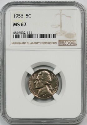 1956 5C NGC MS 67 Jefferson Nickel | eBay