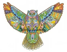 GREAT OWL Animal Spirit Cling Unmounted Rubber Stamp EARTH ART Sue Coccia New