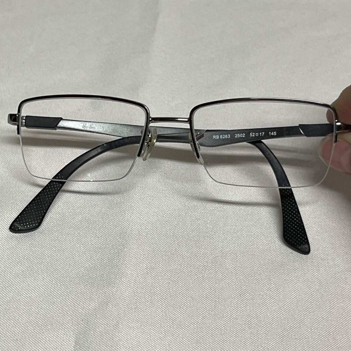 Ray Ban Eyeglasses RB 6263 2502 Half Rim 52 [] 17 145 Flex Hinges FRAMES  ONLY
