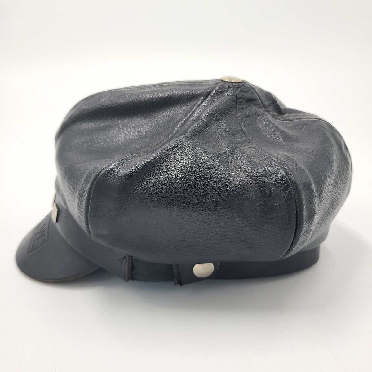 1970s Vintage Harley-Davidson leather biker cap – authentic and rare. Vintage RARE 70 main image 3