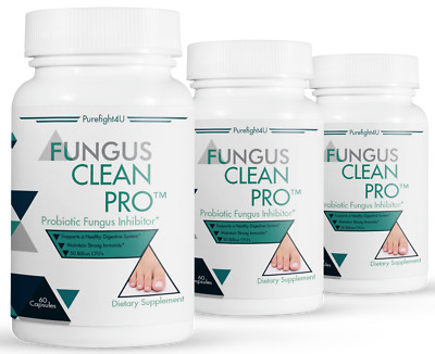 Fungus Clean Pro Nail Fungus Support, Probiotic for Healthy Nails - 3 Bottles