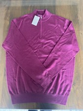 NWT MEN'S PETER MILLAR 1/4 ZIP SWEATER, SIZE: M, COLOR: DRADI (PINK)N03