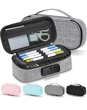 Cute Pencil Case with Lock for Boys and Girls, Soft Large Capacity Pencil Cas...