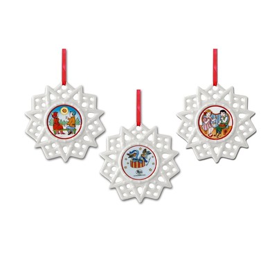 3x Hutschenreuther Schmucksterne mit 2 Motiven Weihnachtsstern Stern NEU  OVP | eBay.de