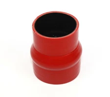Universal 4-Ply High Temp 3"- 3.5" ID Reducer Hump Coupler Silicone Hose RED