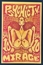 Psychic T.V. POSTER Celebrity Skin Child's Garden 1990 Signed Jason Austin Texas