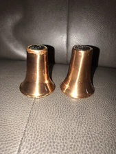 1977 SALT & PEPPER SHAKERS 3” Coppercraft Guild Sample Party Rep NOS