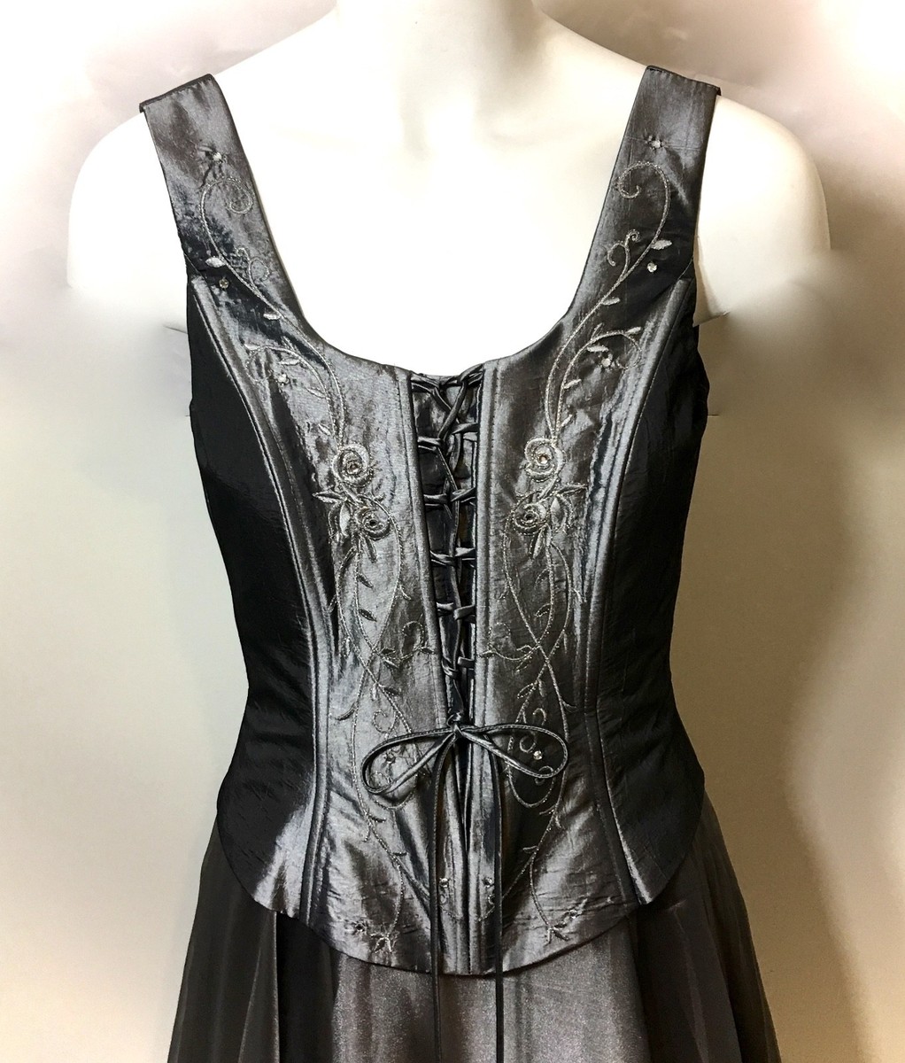 white christmas dresses Strapless Long Prom Dress with Crystal Corset Black / 6 main image 1