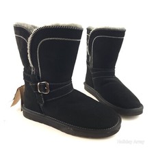 Lamo Water-Resistant Memory Foam Suede Boots Vanessa Charcoal 9 Medium