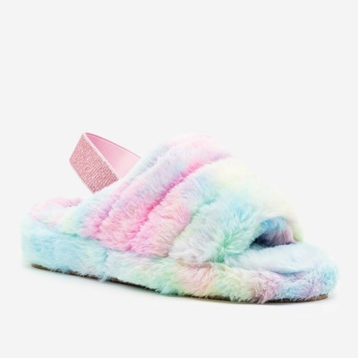 fluffy rainbow slides