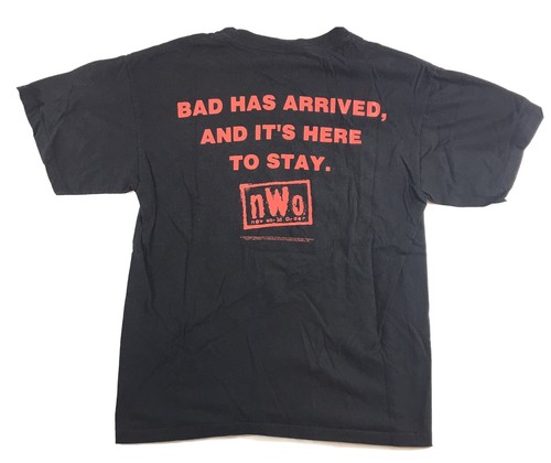 Vintage Original 1998 WCW NWO Black T-Shirt New Wo