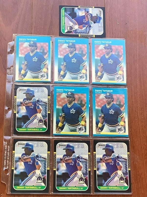 1987 Fleer, Donruss Danny Tartabull RC Baseball Card Lot (10)