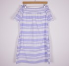 FRENCH CONNECTION Mini Dress Stripes Off the Shoulder Summer Size 14