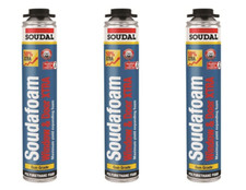 Soudal Soudafoam Windows & Door Xtra Gun Grade Expanding Foam 750ml x 3