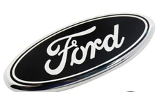 FORD BLACK & SILVER EMBLEM OVAL 9 INCH LOGO Front Grille/Tailgate Badge 2004-16 