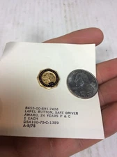 VTG EAGLE ANCHOR Lapel Pin Tack Award DEPARTMENT OF THE NAVY 24 YR SAFE DRIVER