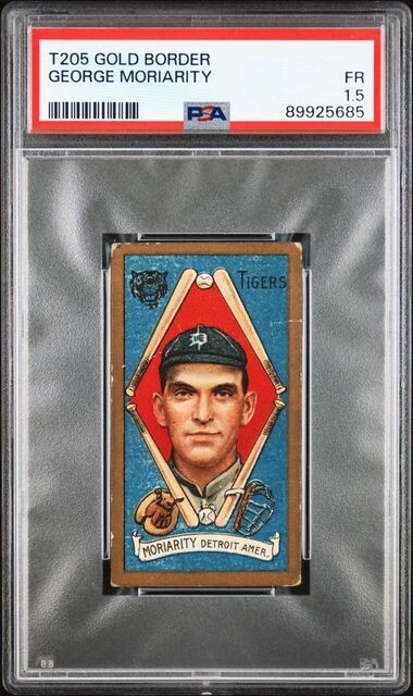 PSA 1.5 (POP 6, 158 Higher) 1911 T205 GOLD BORDER GEORGE MORIARITY DETROIT