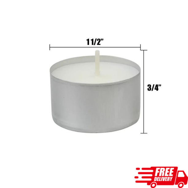 Stonebriar 67 Hour Long Burning Unscented Tea Light Candles, 200 Pack