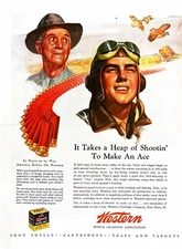 1944 WW2 ERA AMMUNITION Genuine Vintage Print Ad Hunting Shotgun Shells Xpert