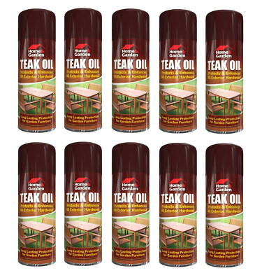 Teaköl Spray 400ml Haus & Gartenmöbel Hartholz Terrassendielen Schutz Pflege UK