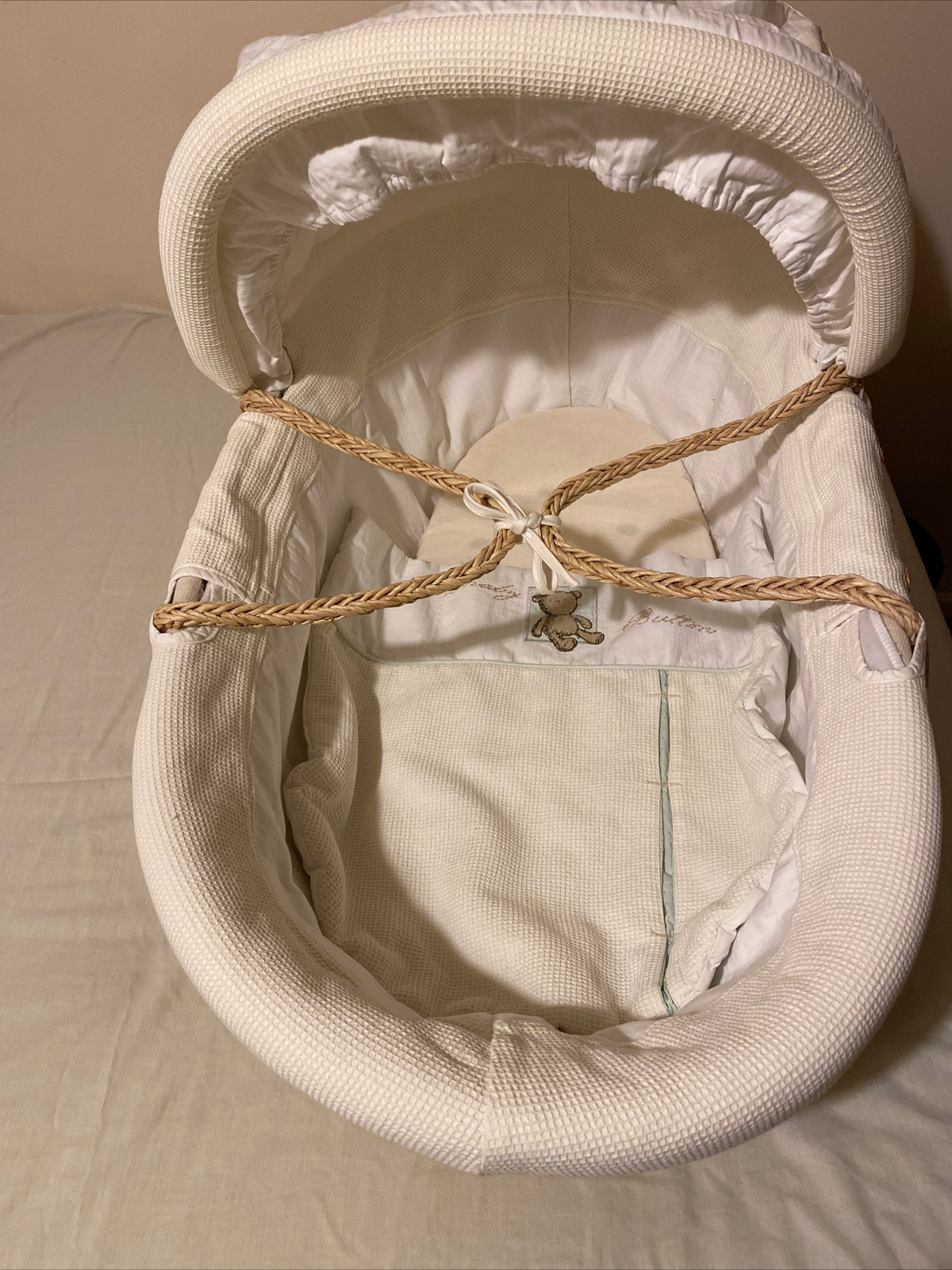 Mamas and Papas Barnaby Button Moses Basket, Cream eBay