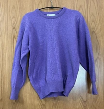 Hawick Knitwear Purple Wool Jumper Vintage Size Medium