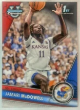 2023-24 Bowman University Chrome #40 Jamari McDowell 1st Kansas U Basketball