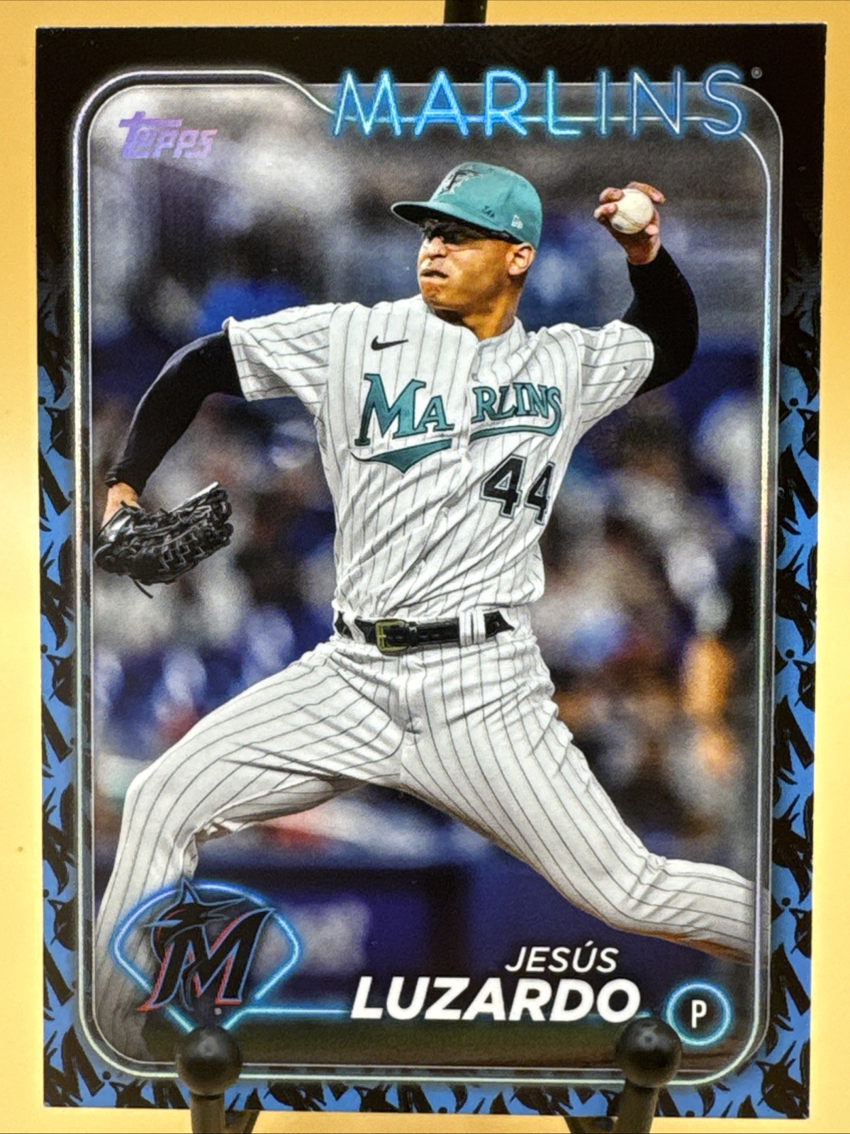 2024 Topps Series 1 Team Color Variation Jesus Luzardo #123 SSP Miami Marlins