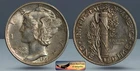1940 Mercury Dime, Brilliant Uncirculated, FSB, Full Split Bands, Toned,  C8348
