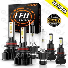 For Lexus LS460 2007-2013 6X HID Headlight High Low Beam+LED Fog Light Bulbs Kit