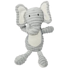 Chick Pea Elephant White Ribbed Soft Lovey Plush Doll Stuffed Animal B Sewn Eye