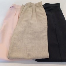 Lot Vtg Womans Petite Dress Pants Khaki Pink, Black Pair Are Levi's All Small