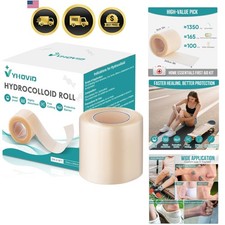 Hydrocolloid Roll for Wound Care, Pimple Patch Roll Tape with Self-Adhesive, ...