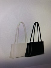 Merona Women's Small Reversible Tote Handbag Black/cognac