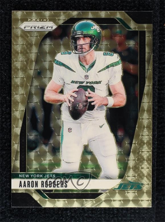 2024 Panini Prizm Gold Vinyl Prizm 4/5 Aaron Rodgers #222
